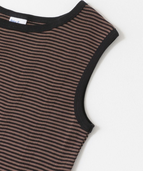 URBAN RESEARCH（アーバンリサーチ）の「『別注』Miller×URBAN RESEARCH　ボーダーノースリーブカットソー（Tシャツ/カットソー・レディース・オレンジ/ブルー/ブラウン・FREE）」の17枚目の写真