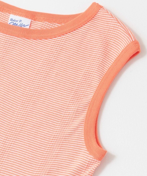 URBAN RESEARCH（アーバンリサーチ）の「『別注』Miller×URBAN RESEARCH　ボーダーノースリーブカットソー（Tシャツ/カットソー・レディース・オレンジ/ブルー/ブラウン・FREE）」の20枚目の写真