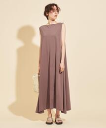 BEAUTY&YOUTH UNITED ARROWS | BY∴ バックVスリット フレアノースリーブマキシワンピース(ワンピース)