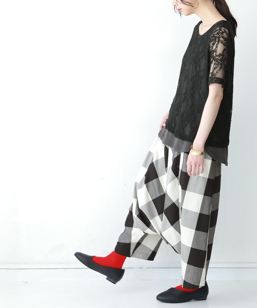 osharewalker（オシャレウォーカー）の「【廃盤】『総柄コットンサルエルパンツ』（その他パンツ・レディース・チェック/ドット・FREE）」の10枚目の写真