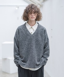 CASPER JOHN | V-neck Shaggy Sweat/Vネックシャギースウェット(スウェット)