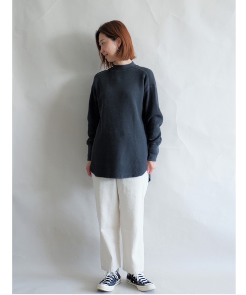 MANASTASH（マナスタッシュ）の「MANASTASH/マナスタッシュ　W's  HEAVY SNUG THERMAL MOCK NECK　ウィメンズ　ヘビースナッグサーマル　モックネック（Tシャツ/カットソー・レディース・ベージュ/ナチュラル/ブラウン/ブラック・MEDIUM）」の9枚目の写真