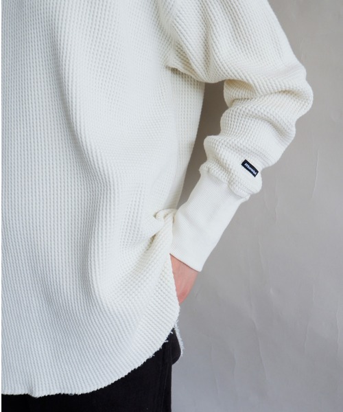 MANASTASH（マナスタッシュ）の「MANASTASH/マナスタッシュ　W's  HEAVY SNUG THERMAL MOCK NECK　ウィメンズ　ヘビースナッグサーマル　モックネック（Tシャツ/カットソー・レディース・ベージュ/ナチュラル/ブラウン/ブラック・MEDIUM）」の14枚目の写真