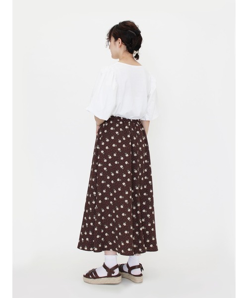 ehka sopo(エヘカソポ)の「小花柄&ドット柄アソートギャザースカート(スカート・レディース・イエロー/ブラック/ミント/ブラウン・フリ-)」の13枚目の写真