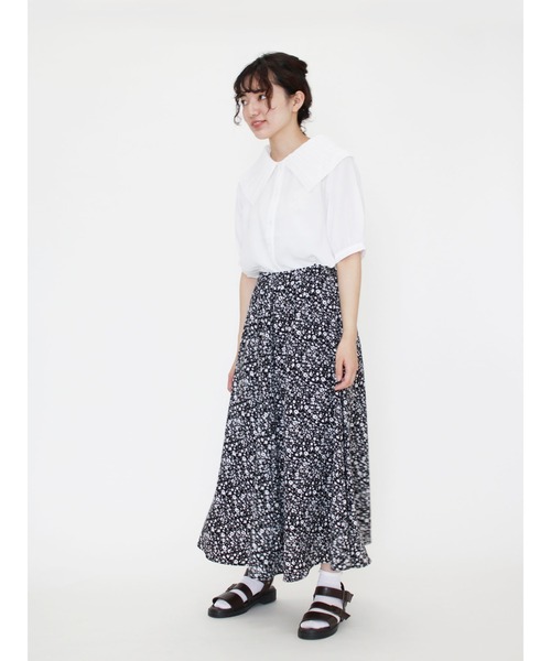 ehka sopo(エヘカソポ)の「小花柄&ドット柄アソートギャザースカート(スカート・レディース・イエロー/ブラック/ミント/ブラウン・フリ-)」の10枚目の写真