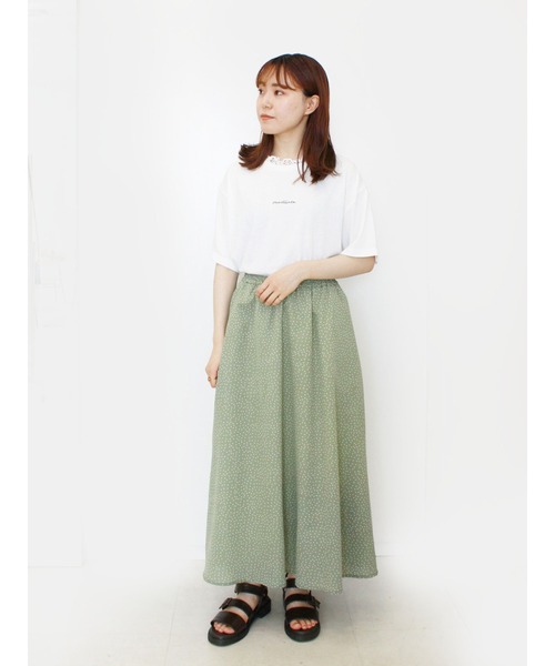 ehka sopo(エヘカソポ)の「小花柄&ドット柄アソートギャザースカート(スカート・レディース・イエロー/ブラック/ミント/ブラウン・フリ-)」の14枚目の写真