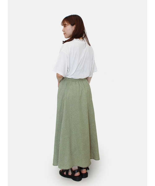 ehka sopo(エヘカソポ)の「小花柄&ドット柄アソートギャザースカート(スカート・レディース・イエロー/ブラック/ミント/ブラウン・フリ-)」の15枚目の写真