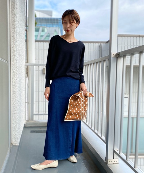 un dix cors（アンディコール）の「お洒落女子必見　マーメイドデニムスカート（デニムスカート・レディース・ネイビー/ブルー・38/36）」の7枚目の写真
