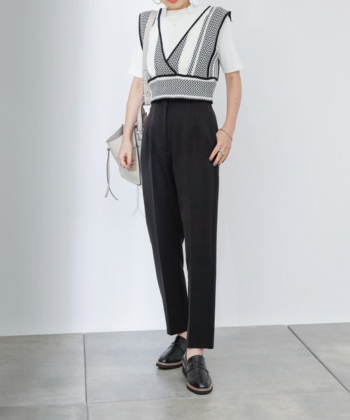 COLONY 2139（コロニートゥーワンスリーナイン）の「ストレッチイージーケアパンツ(テーパード)（その他パンツ・レディース・ブラック/グリーン/ブルー/パープル/チャコールグレー・SMALL/MEDIUM/LARGE）」の9枚目の写真