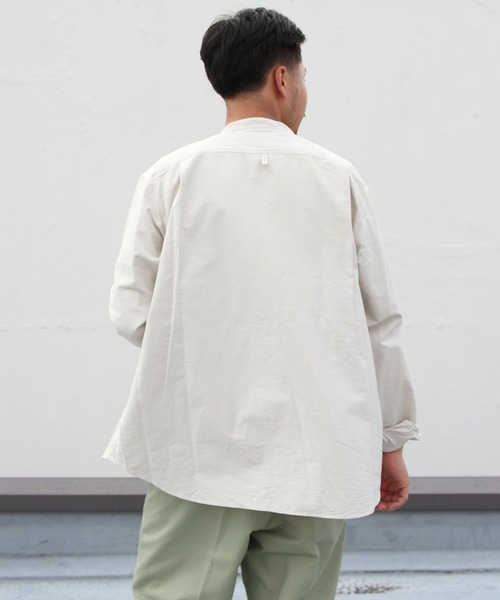 DANTON（ダントン）の「DANTON/ダントン バンドカラーシャツロング