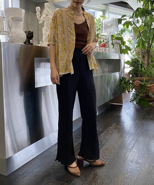 AS KNOW AS PINKY（アズノゥアズピンキー）の「インドへ渡ってシャツブラウス（シャツ/ブラウス・レディース・グリーン系/ネイビー系/ピンク系・FREE）」の18枚目の写真