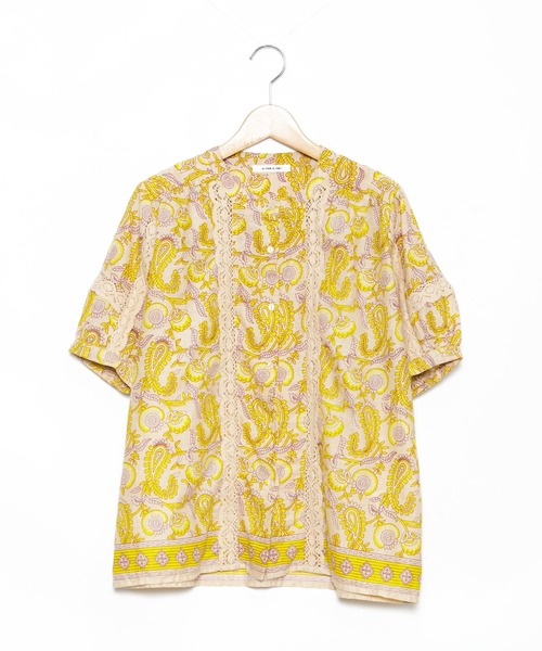 AS KNOW AS PINKY（アズノゥアズピンキー）の「インドへ渡ってシャツブラウス（シャツ/ブラウス・レディース・グリーン系/ネイビー系/ピンク系・FREE）」の15枚目の写真