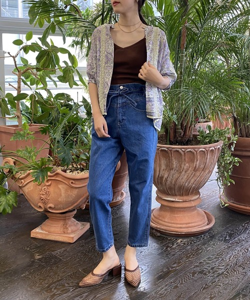 AS KNOW AS PINKY（アズノゥアズピンキー）の「インドへ渡ってシャツブラウス（シャツ/ブラウス・レディース・グリーン系/ネイビー系/ピンク系・FREE）」の5枚目の写真