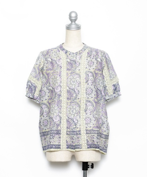 AS KNOW AS PINKY（アズノゥアズピンキー）の「インドへ渡ってシャツブラウス（シャツ/ブラウス・レディース・グリーン系/ネイビー系/ピンク系・FREE）」の12枚目の写真