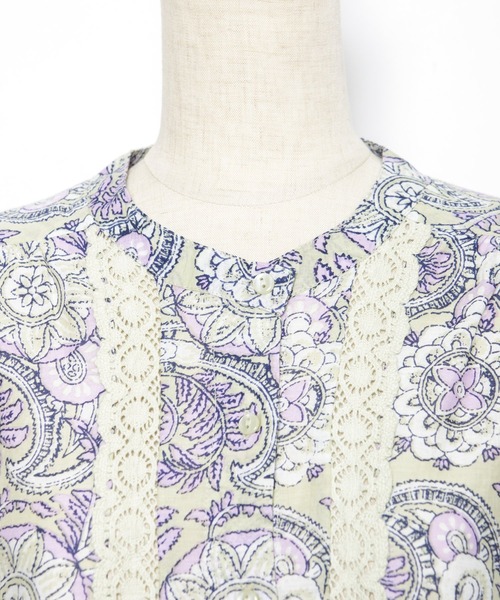 AS KNOW AS PINKY（アズノゥアズピンキー）の「インドへ渡ってシャツブラウス（シャツ/ブラウス・レディース・グリーン系/ネイビー系/ピンク系・FREE）」の16枚目の写真