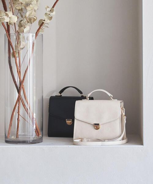 coen（コーエン）の「【WEB限定】2WAYショルダーバッグ（ショルダーバッグ・レディース・オフホワイト/ブラック・FREE）」の3枚目の写真