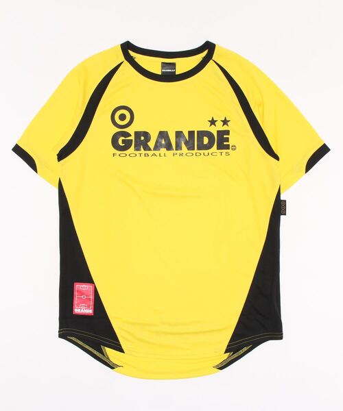 GRANDE FOOTBALL PRODUCTS（グランデフットボールプロダクツ）の「【ジュニア・キッズ】GRANDE.F.P.クロスカットドライメッシュTシャツ（スポーツグッズ・キッズ・マスタード・140/150/S/160）」の3枚目の写真