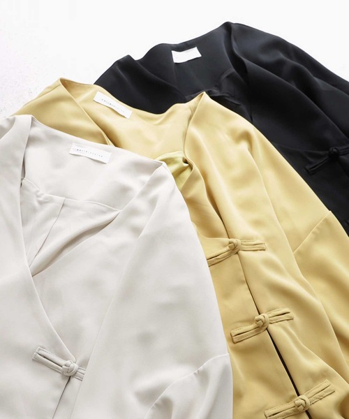 antiqua（アンティカ）の「上質な気品。チャイナジャケット（ノーカラージャケット・レディース・ブラック/イエロー/ホワイト系その他・FREE）」の19枚目の写真