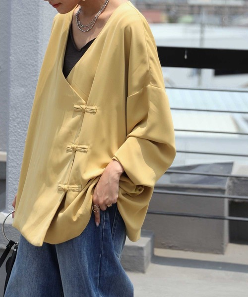 antiqua（アンティカ）の「上質な気品。チャイナジャケット（ノーカラージャケット・レディース・ブラック/イエロー/ホワイト系その他・FREE）」の15枚目の写真