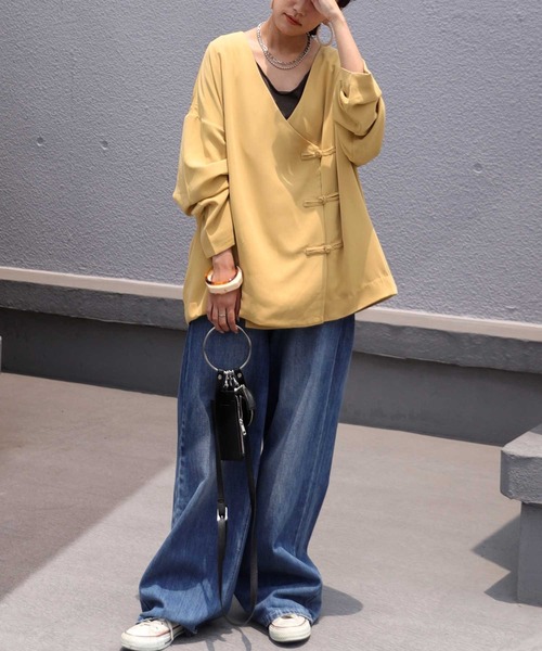 antiqua（アンティカ）の「上質な気品。チャイナジャケット（ノーカラージャケット・レディース・ブラック/イエロー/ホワイト系その他・FREE）」の14枚目の写真