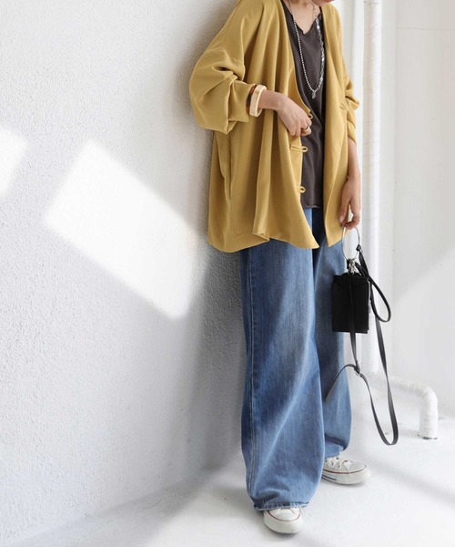 antiqua（アンティカ）の「上質な気品。チャイナジャケット（ノーカラージャケット・レディース・ブラック/イエロー/ホワイト系その他・FREE）」の17枚目の写真