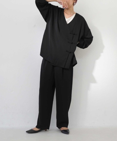 antiqua（アンティカ）の「上質な気品。チャイナジャケット（ノーカラージャケット・レディース・ブラック/イエロー/ホワイト系その他・FREE）」の12枚目の写真