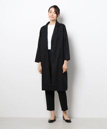 綿麻ロングジャケット