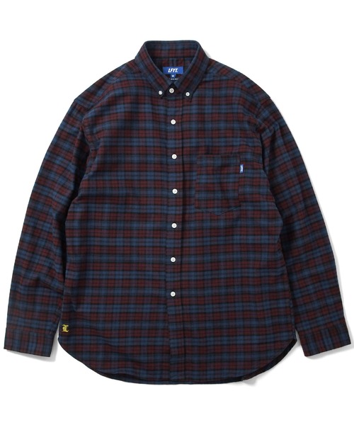 Lafayette（ラファイエット）の「LFYT ラファイエット [Lafayette] - ロゴ ビックシルエット プレイド チェック 長袖 シャツ[L LOGO BIG SILHOUETTE PLAID SHIRT]（シャツ/ブラウス・メンズ・ホワイト/レッド/グリーン・L/M）」の3枚目の写真