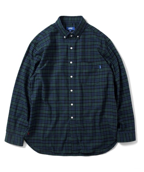 Lafayette（ラファイエット）の「LFYT ラファイエット [Lafayette] - ロゴ ビックシルエット プレイド チェック 長袖 シャツ[L LOGO BIG SILHOUETTE PLAID SHIRT]（シャツ/ブラウス・メンズ・ホワイト/レッド/グリーン・L/M）」の2枚目の写真