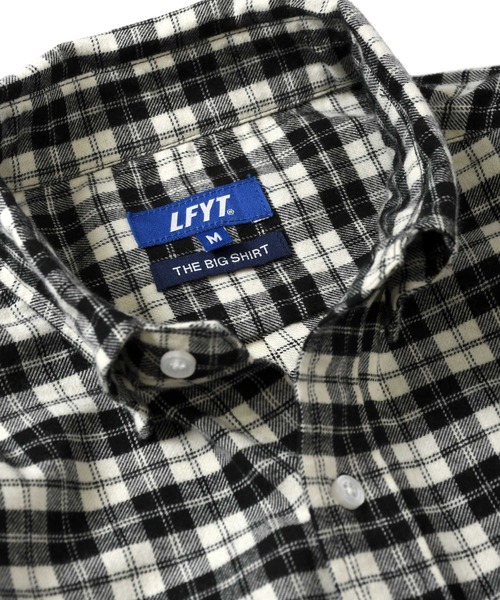 Lafayette（ラファイエット）の「LFYT ラファイエット [Lafayette] - ロゴ ビックシルエット プレイド チェック 長袖 シャツ[L LOGO BIG SILHOUETTE PLAID SHIRT]（シャツ/ブラウス・メンズ・ホワイト/レッド/グリーン・L/M）」の4枚目の写真