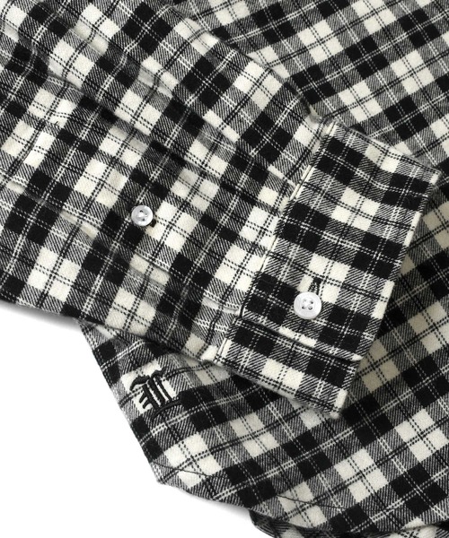 Lafayette（ラファイエット）の「LFYT ラファイエット [Lafayette] - ロゴ ビックシルエット プレイド チェック 長袖 シャツ[L LOGO BIG SILHOUETTE PLAID SHIRT]（シャツ/ブラウス・メンズ・ホワイト/レッド/グリーン・L/M）」の6枚目の写真