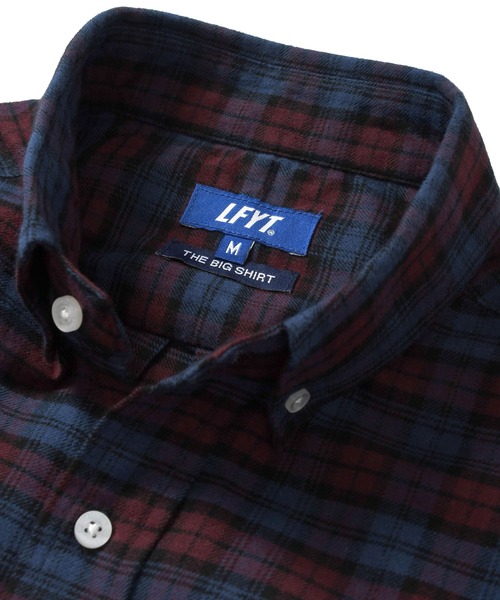 Lafayette（ラファイエット）の「LFYT ラファイエット [Lafayette] - ロゴ ビックシルエット プレイド チェック 長袖 シャツ[L LOGO BIG SILHOUETTE PLAID SHIRT]（シャツ/ブラウス・メンズ・ホワイト/レッド/グリーン・L/M）」の9枚目の写真