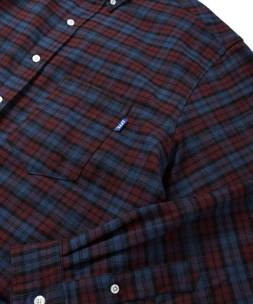 Lafayette（ラファイエット）の「LFYT ラファイエット [Lafayette] - ロゴ ビックシルエット プレイド チェック 長袖 シャツ[L LOGO BIG SILHOUETTE PLAID SHIRT]（シャツ/ブラウス・メンズ・ホワイト/レッド/グリーン・L/M）」の10枚目の写真