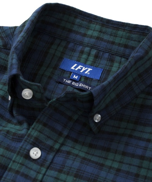 Lafayette（ラファイエット）の「LFYT ラファイエット [Lafayette] - ロゴ ビックシルエット プレイド チェック 長袖 シャツ[L LOGO BIG SILHOUETTE PLAID SHIRT]（シャツ/ブラウス・メンズ・ホワイト/レッド/グリーン・L/M）」の14枚目の写真