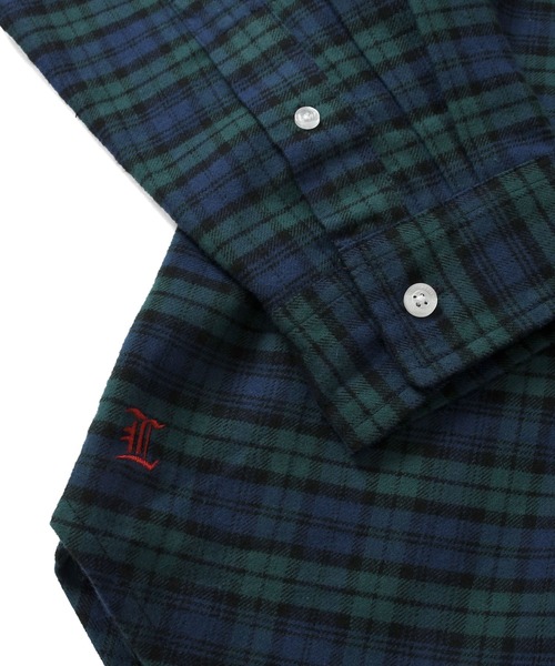 Lafayette（ラファイエット）の「LFYT ラファイエット [Lafayette] - ロゴ ビックシルエット プレイド チェック 長袖 シャツ[L LOGO BIG SILHOUETTE PLAID SHIRT]（シャツ/ブラウス・メンズ・ホワイト/レッド/グリーン・L/M）」の16枚目の写真