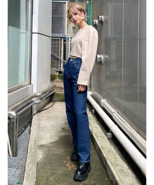 EMODA（エモダ）の「タックスリーブソリッドトップ（Tシャツ/カットソー・レディース・ブラック/ベージュ/カーキ・FREE）」の4枚目の写真