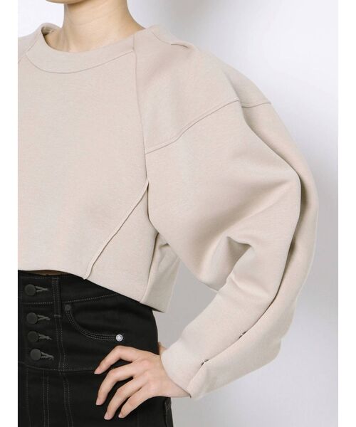 EMODA（エモダ）の「タックスリーブソリッドトップ（Tシャツ/カットソー・レディース・ブラック/ベージュ/カーキ・FREE）」の17枚目の写真