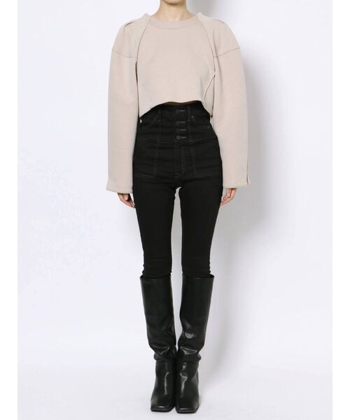 EMODA（エモダ）の「タックスリーブソリッドトップ（Tシャツ/カットソー・レディース・ブラック/ベージュ/カーキ・FREE）」の20枚目の写真