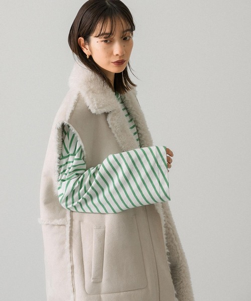 KBF（ケイビーエフ）の「ULTRA THERMOボーダーカットソー（Tシャツ/カットソー・レディース・グリーン系その他/ブルー系その他/レッド系その他・ONE）」の12枚目の写真