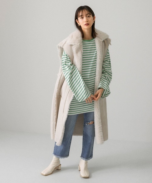 KBF（ケイビーエフ）の「ULTRA THERMOボーダーカットソー（Tシャツ/カットソー・レディース・グリーン系その他/ブルー系その他/レッド系その他・ONE）」の15枚目の写真