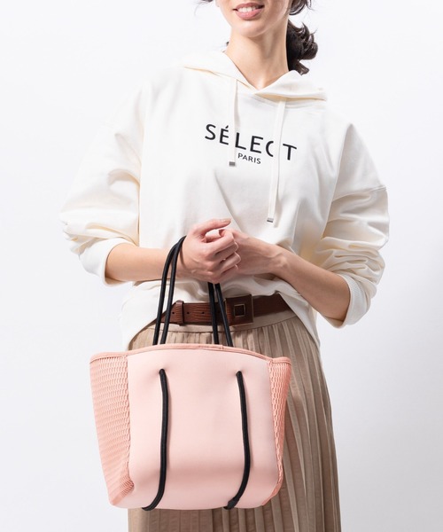 MURA（ムラ）の「ネオプレン メッシュ ミニ トートバッグ（サコッシュ別売り）（トートバッグ・レディース・ブラック/ダークブラウン/グレー/ベージュ/ピンク・FREE）」の5枚目の写真