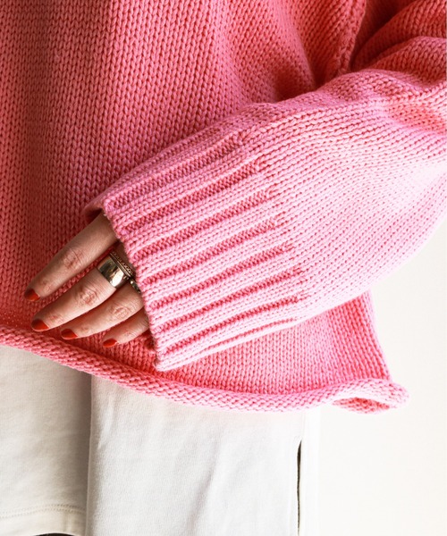 feepur（フェピュール）の「《ウォッシャブル》ボリュームクロップドニット（ニット/セーター・レディース・オフホワイト/ブラック/ベージュ/ブルー/ピンクベージュ・MEDIUM）」の11枚目の写真