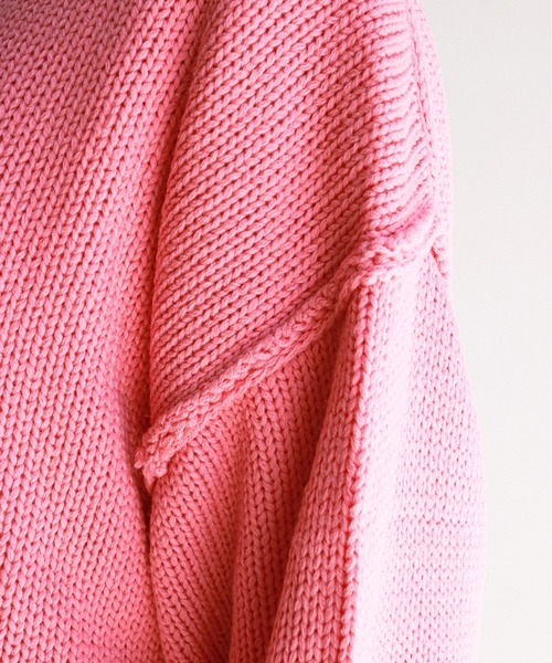 feepur（フェピュール）の「《ウォッシャブル》ボリュームクロップドニット（ニット/セーター・レディース・オフホワイト/ブラック/ベージュ/ブルー/ピンクベージュ・MEDIUM）」の8枚目の写真