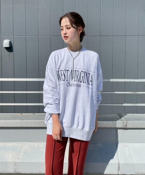 CIAOPANIC（チャオパニック）の「【WEB限定】ロゴビッグスウェット（スウェット・レディース・ブラック/ブラウン/グレー/グリーン・FREE）」の9枚目の写真