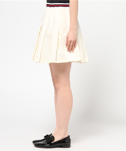 WEGO（ウィゴー）の「WEGO/リブラインプリーツスカート（スカート・レディース・オフホワイト/グリーン系その他/ネイビー/オレンジ・FREE）」の9枚目の写真