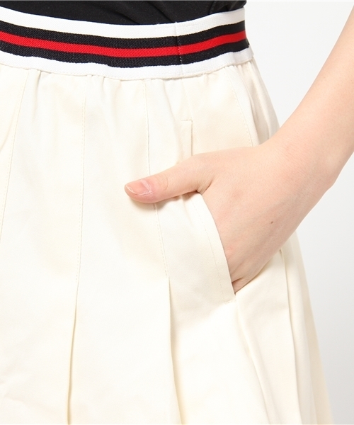 WEGO（ウィゴー）の「WEGO/リブラインプリーツスカート（スカート・レディース・オフホワイト/グリーン系その他/ネイビー/オレンジ・FREE）」の12枚目の写真