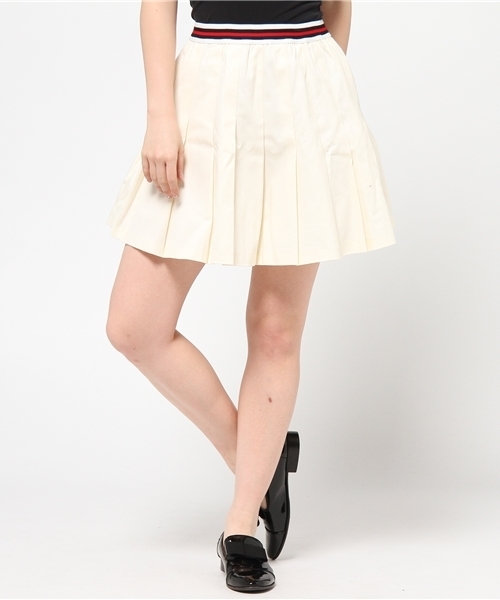 WEGO（ウィゴー）の「WEGO/リブラインプリーツスカート（スカート・レディース・オフホワイト/グリーン系その他/ネイビー/オレンジ・FREE）」の16枚目の写真