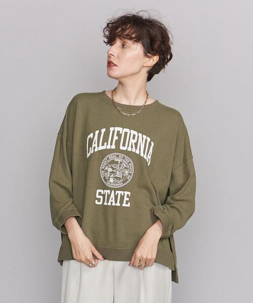 bibmilk（ビブミルク）の「＜bibmilk＞サイドスリットスウェット プルオーバー（スウェット・レディース・ホワイト/オリーブ・FREE）」の2枚目の写真