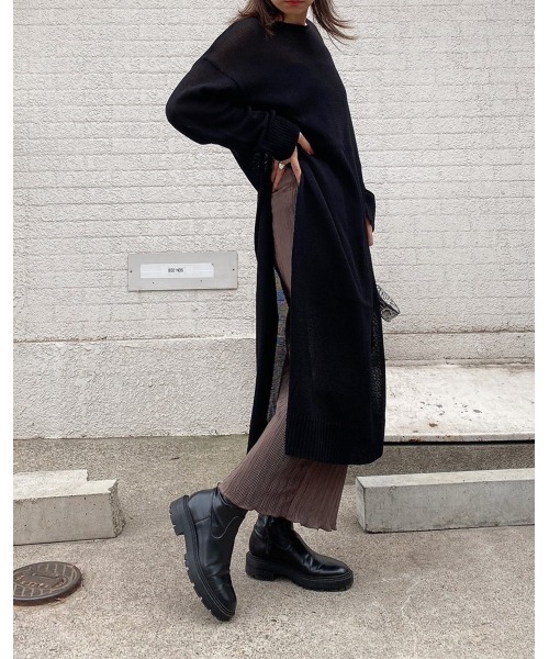 LiSeek（リシーク）の「【LiSeeK】光沢プリーツロングスカート（スカート・レディース・パープル/ブラック/ライトブラウン・FREE）」の13枚目の写真