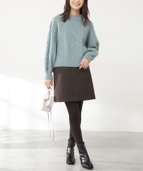 N.(N. Natural Beauty Basic)(エヌエヌナチュラルビューティーベーシック)の「【S Size Line】◆ウォームタッチミニスカート(スカート・レディース・グレー系その他/ブラウン系その他/ベージュ/カーキ/ブルー・SMALL/MEDIUM)」の2枚目の写真